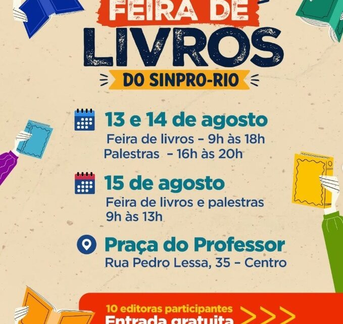 Sinpro-Rio promove Feira de Livros em agosto