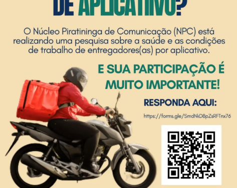 Alunos do NPC realizam pesquisa sobre condições de saúde dos trabalhadores por aplicativos